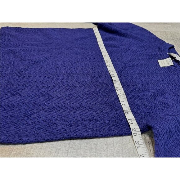 Lauren Brooke Sweater Womens Medium Blue Ribbed Pattern Knit Retro Vintage 80s - Picture 4 of 8